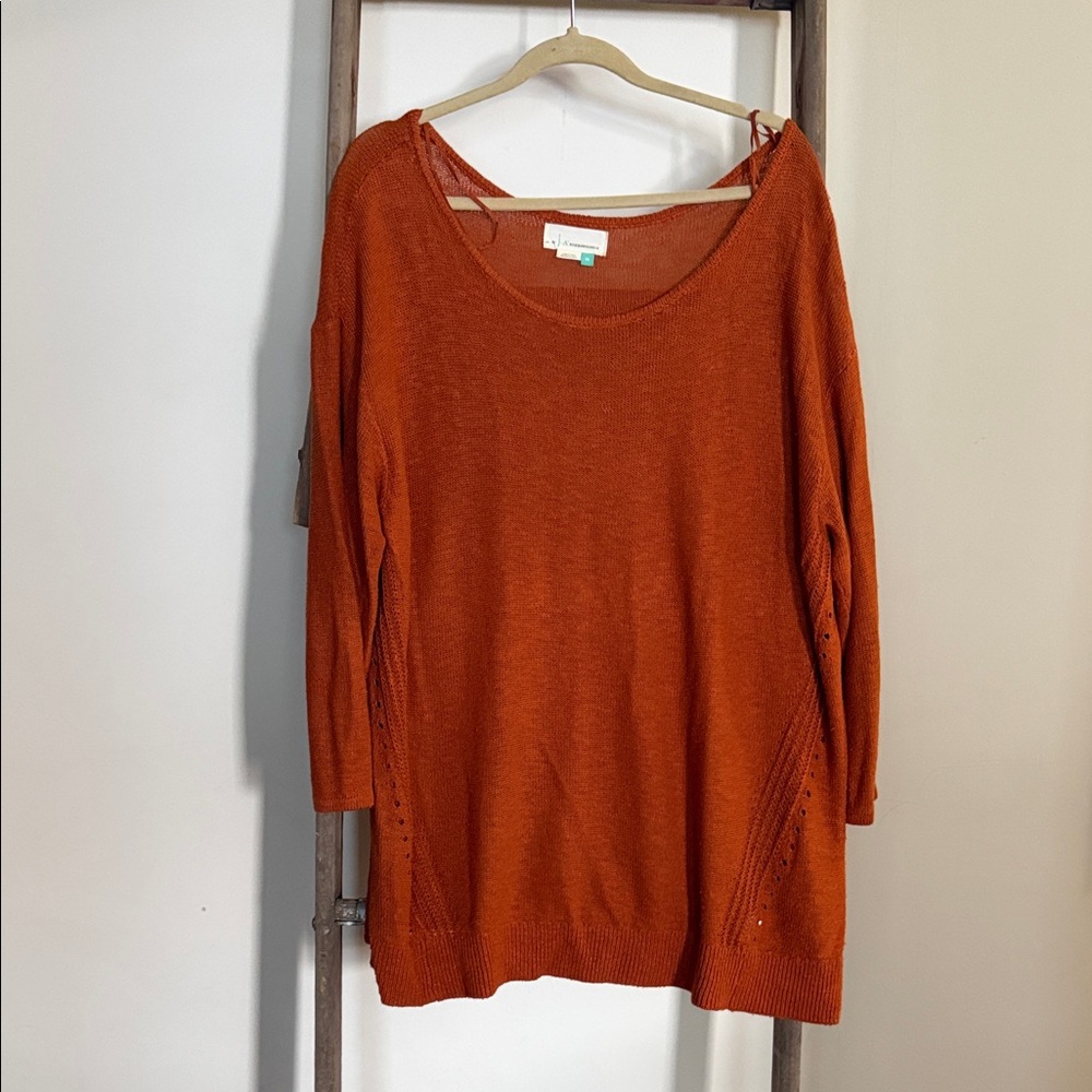 Anthropologie Orange Sweater